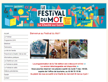 Tablet Screenshot of festivaldumot.fr